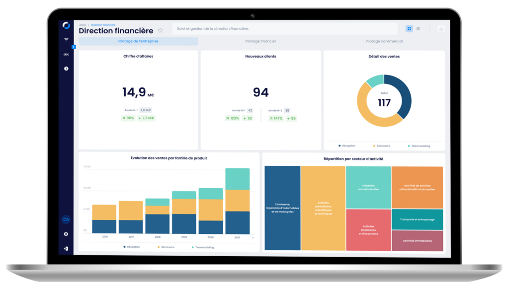 interface myreport sur ordinateur portable